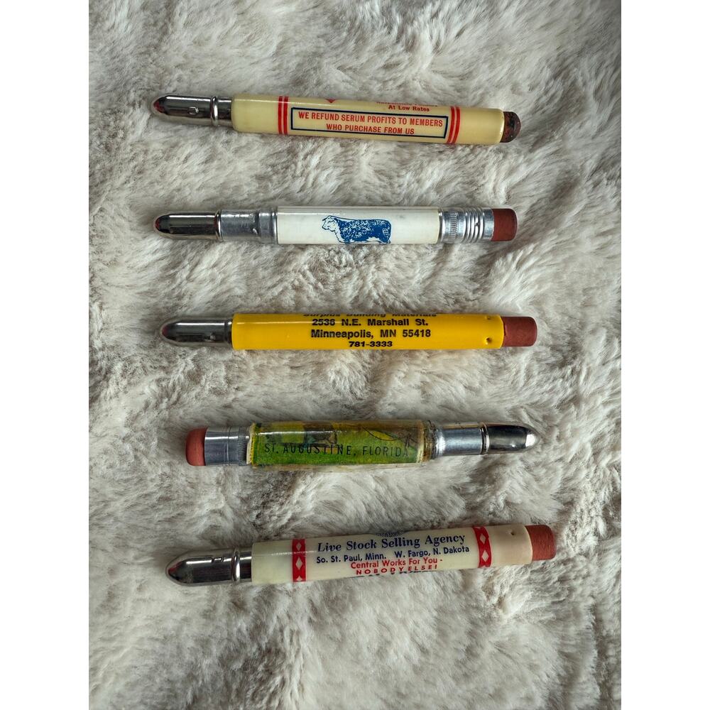 Vintage Bullet Pencils Advertising Lot of 5 #3 - Picture 2 of 3